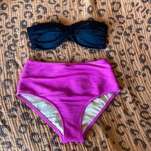 High waisted swim suit